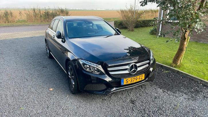 Mercedes-Benz C-Klasse C180 1.6 115KW Aut7 Estate 2018 Zwart, Auto's, Mercedes-Benz, Particulier, C-Klasse, ABS, Achteruitrijcamera