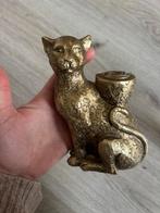 Gouden luipaard panter kandelaar, Ophalen, Metaal, Minder dan 25 cm
