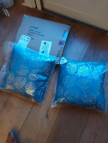 Petrol blauw 2 nieuwe kussens beschikbaar voor biedingen