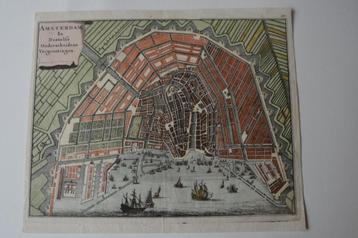 AMSTERDAM PLATTEGROND NIC. ten HOORN 1713 KOPERGRAVURE GB3 beschikbaar voor biedingen