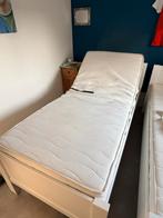 Elektrisch verstelbaar 1 persoons bed (90x220) gel matras, Ophalen, 90 cm, Eenpersoons, Wit
