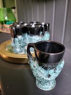"Likeurservies 8 Personen Keramiekkunst VALLAURIS Fat Lava S, Antiek en Kunst, Antiek | Keramiek en Aardewerk, Ophalen of Verzenden