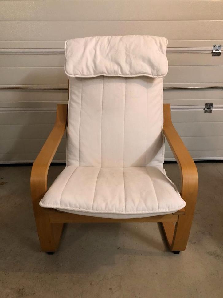 Ikea Poang stoel, Huis en Inrichting, Fauteuils, Gebruikt, Stof, 50 tot 75 cm, Minder dan 75 cm, Ophalen