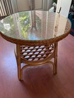 Salon of bijzettafel Rotan 57 diameter, Huis en Inrichting, Tafels | Bijzettafels, Rond, 55 tot 75 cm, Zo goed als nieuw, Hout
