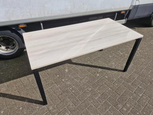 Vergadertafel / kantinetafel 160x80 scandinavisch eiken 16x, Huis en Inrichting, Bureaus, Zo goed als nieuw, Bureau, In hoogte verstelbaar