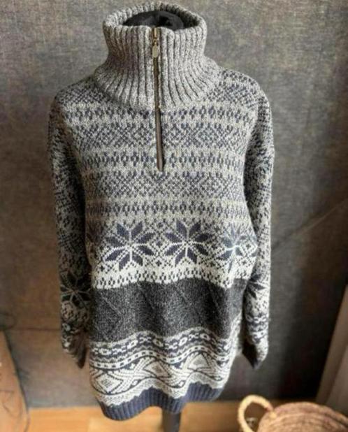 HIM mooie grijze heren trui 40% alpaca 10% wol mt 56 ZGAN, Kleding | Heren, Truien en Vesten, Zo goed als nieuw, Maat 56/58 (XL)