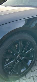 Velgen met banden Audi hoogglans zwart 18 inch, Ophalen, 18 inch, Gebruikt, Winterbanden