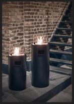 Vuurtafel-zuil met ingebouwde LED verlichting en glasombouw, Ophalen, Nieuw