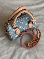 Louis Vuitton Nano Speedy Denim, Sieraden, Tassen en Uiterlijk, Tassen | Damestassen, Ophalen of Verzenden, Nieuw, Blauw, Handtas