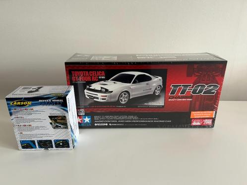 Tamiya 1:10 RC Toyota Celica GT-Four TT-02 ST185 + zender, Hobby en Vrije tijd, Modelbouw | Radiografisch | Auto's, Nieuw, Auto onroad