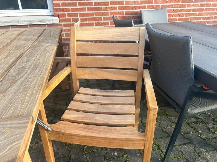 4x Houten tuinstoelen | Showroommodel, Tuin en Terras, Tuinstoelen, Zo goed als nieuw, Hout, Ophalen of Verzenden