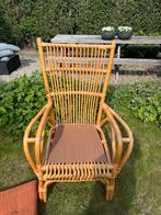 Bamboe tuinstoel (manou) riet, Ophalen of Verzenden, Gebruikt