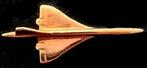 Concorde pin- 3 D in goudkleur, Verzenden, Nieuw, Transport, Speldje of Pin