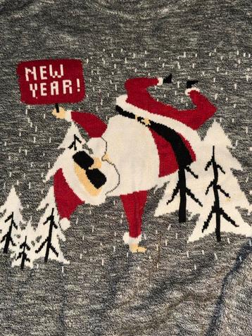 Kersttrui met Santa & "New Year!" - Maat 42-44 beschikbaar voor biedingen