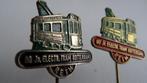 R.E.T.M.60 jaar electrische tram Rotterdam speldjes 2 x, Verzamelen, Speldjes, Pins en Buttons, Verzenden, Gebruikt, Transport