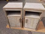 Robuuste nachtkastjes van gebruikt, opgeschuurd steigerhout, Ophalen of Verzenden, Nieuw, Minder dan 45 cm
