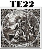 Tegeltje TE22 tegel met afbeelding van de Hovenier, Ophalen of Verzenden, Zo goed als nieuw