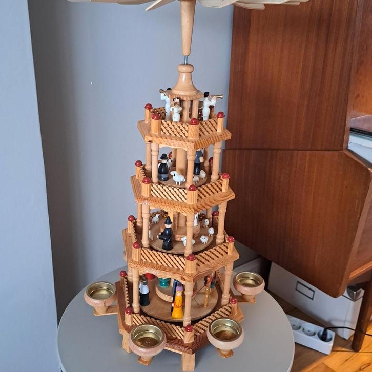 Houten Duitse Kerstpyamide | Kerstmolen, Diversen, Kerst, Ophalen of Verzenden