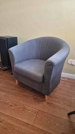 2 blauwe IKEA kuipstoelen - nette staat, Huis en Inrichting, Fauteuils, Ophalen, Stof, Minder dan 50 cm, Gebruikt