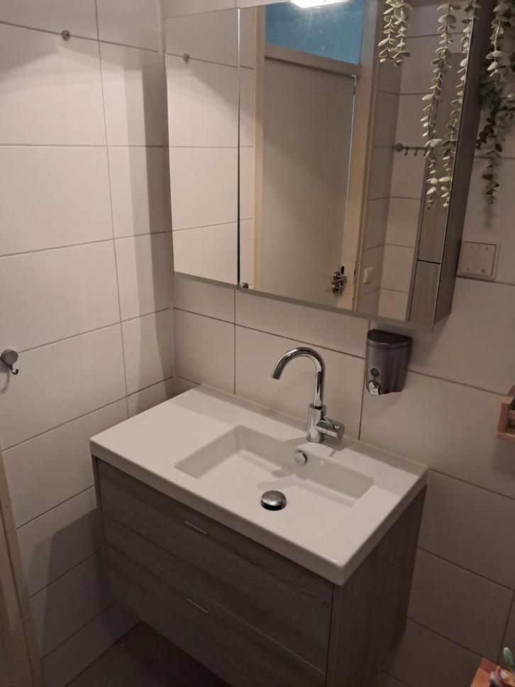 Wastafelmeubel, spiegelkast, hoge kast van Thebalux, Huis en Inrichting, Badkamer | Badkamermeubels, Gebruikt, Wastafelkast, Minder dan 100 cm