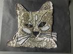 kleding applicatie poezenkop zilver /zwart € 8,50, Verzenden, Nieuw
