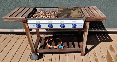 BBQ steengrill en Bakplaat op gas, Tuin en Terras, Gasbarbecues, Gebruikt, Ophalen
