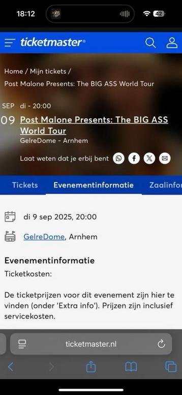 MORGEN: Te koop ticket Post Malone Big Ass World Tour beschikbaar voor biedingen