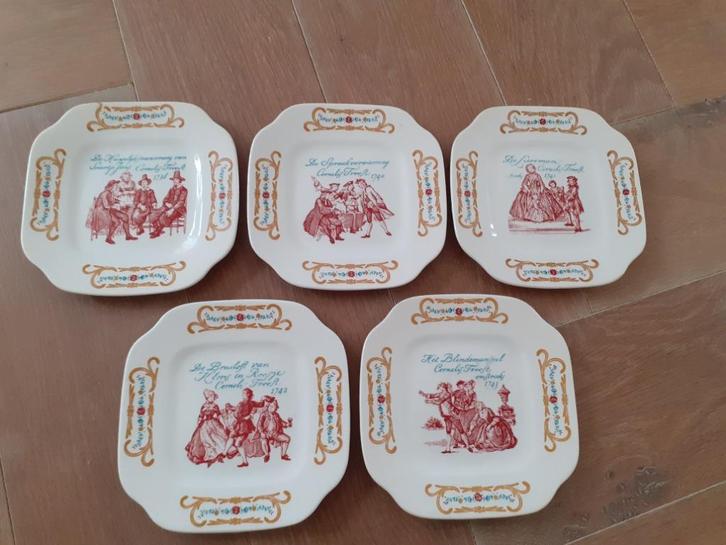 Boch gebaksbordjes Cornelis Troost *eureka*, Antiek en Kunst, Antiek | Porselein, Ophalen of Verzenden
