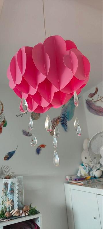 Roze wolk met druppels hanglamp baby kamer  beschikbaar voor biedingen