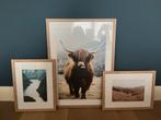 Posters in lijsten, Huis en Inrichting, Ophalen, Zo goed als nieuw, Hout, Minder dan 50 cm