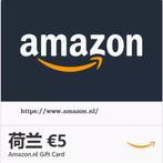 €5 Amazon gift card in the Netherlands, Tickets en Kaartjes, Kortingen en Cadeaubonnen, Eén persoon, Cadeaubon