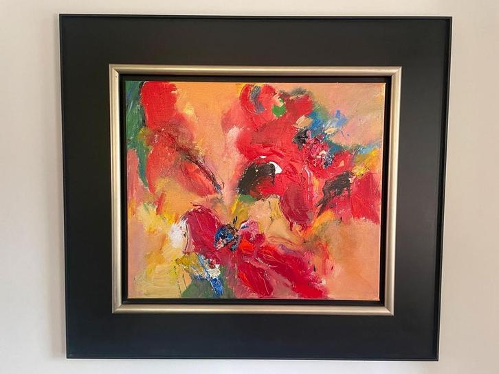 Ida Bosma - partner van Gerriet Postma 95-105 cm t.e.a.b., Antiek en Kunst, Kunst | Schilderijen | Abstract, Ophalen of Verzenden