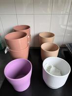 Orchidee potten, acht stuks. Z.G.A.N., Tuin en Terras, Rond, Zo goed als nieuw, Aardewerk, Tuin