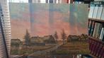 Ets plaggenhutten Drenthe, Antiek en Kunst, Kunst | Schilderijen | Klassiek, Ophalen of Verzenden