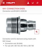 Hilti Connection End BI (M41) Diamantboor DD-150  DD-120, Ophalen of Verzenden, Nieuw