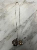 Zilveren Ketting met Weegschaal & St. Christoffel Hangers, Ophalen, Met hanger, Gebruikt, Geen