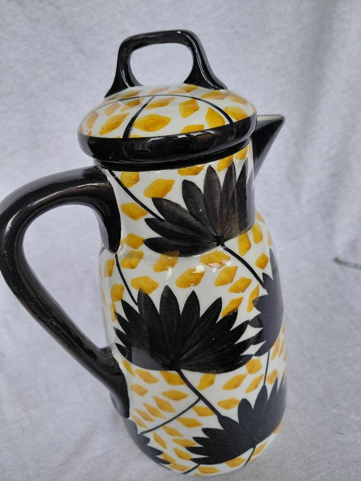 vintage kan zwart geel Schramberg Majolika Fabrik, Antiek en Kunst, Antiek | Keramiek en Aardewerk, Ophalen