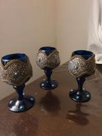 Antieke glazen kelken - Set van 3, Antiek en Kunst, Antiek | Glas en Kristal, Ophalen of Verzenden