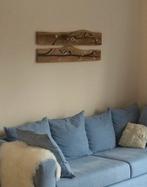 Lichtblauwe Zitbank 4-p met Kussens, Huis en Inrichting, Ophalen, Gebruikt