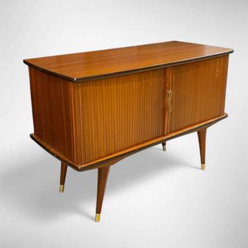 Vintage mahonie fineer kastje jaren '50 beschikbaar voor biedingen