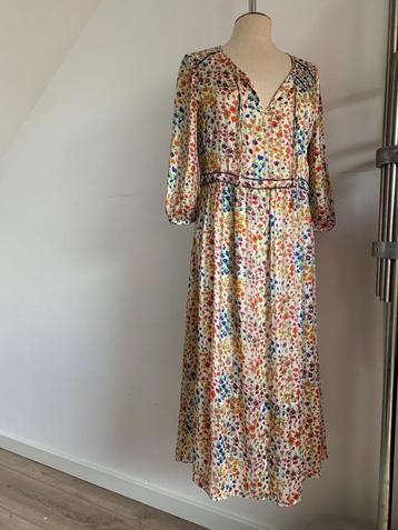 Ba&sh jurk lange mouw bloemprint beige multi 2 = 38/M  beschikbaar voor biedingen