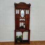 Antieke kapstok, staande kapstok met spiegel, halmeubel, Huis en Inrichting, Valkenswaard, Gebruikt, Info@flashbackfurniture.nl