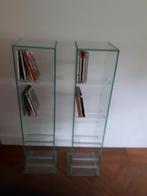 Glazen cd-rekken, Huis en Inrichting, Woonaccessoires | Cd- en Dvd-rekken, Ophalen, Gebruikt, Glas, Cd's
