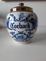 Delfts Blauw Tabakspot met Gouden Deksel, Antiek en Kunst, Ophalen