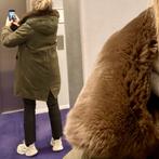 Woolrich Jas met Bontkraag - Maat M, Ophalen of Verzenden, Zo goed als nieuw, Maat 38/40 (M), Groen