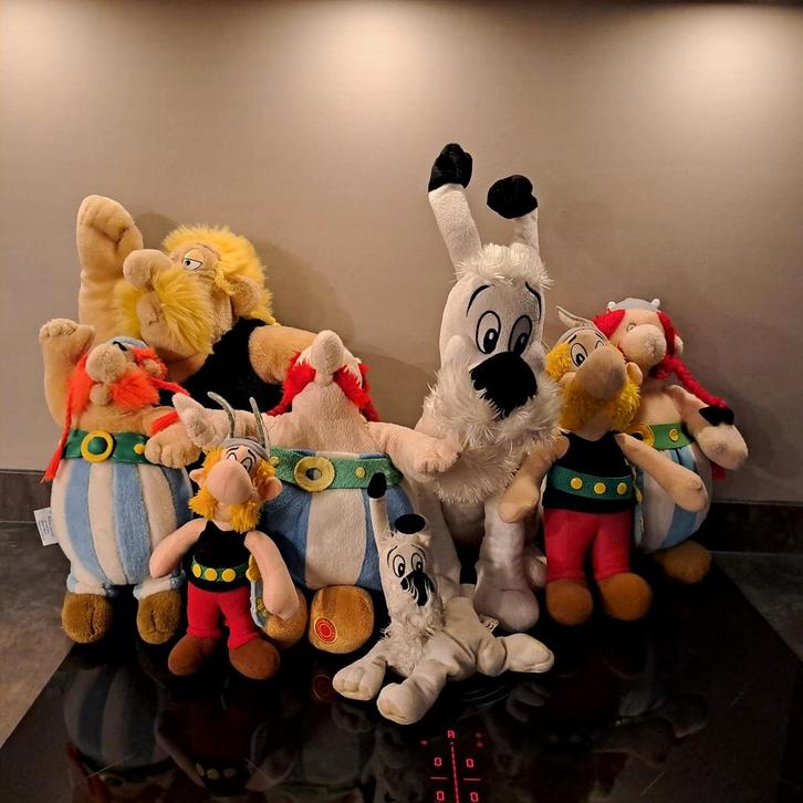 Verzameling Asterix en Obelix knuffels periode 1994 - 2010, Verzamelen, Stripfiguren, Gebruikt, Beeldje of Figuurtje, Asterix en Obelix