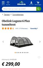 Tent obelink Lugano 6+ met gaaswand, 1 keer gebruikt, Ophalen, Zo goed als nieuw