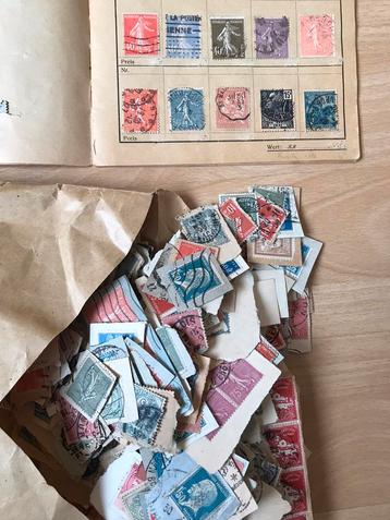 Frankrijk A5 formaat envelop hele oude postzegels en boekje  beschikbaar voor biedingen