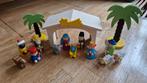 Houten Kerststal - Compleet (excl. kameel oor), Diversen, Kerst, Ophalen, Gebruikt