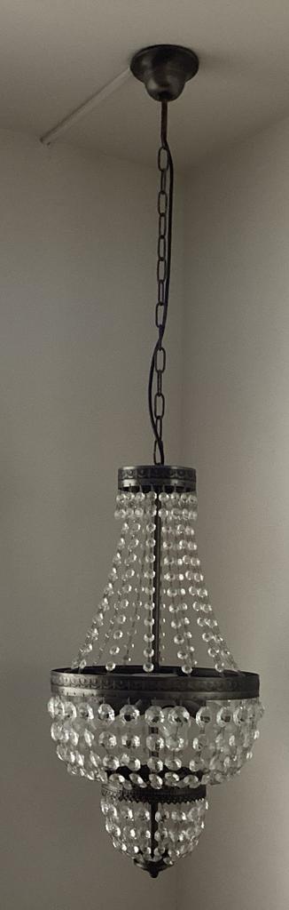 2 kroonluchters (prijs is per twee, ook los te koop) IZGS!!, Ophalen, Zo goed als nieuw, Glas